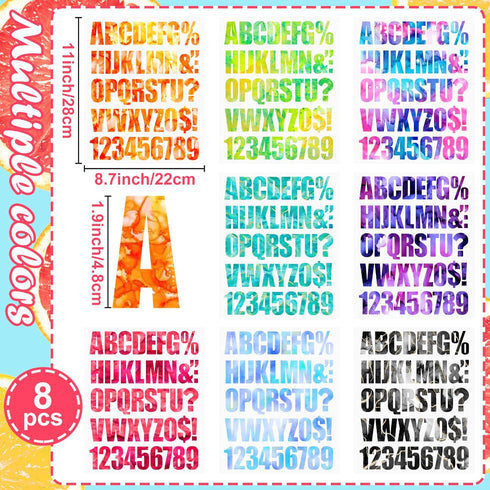 Cysincos Iron on Letters for Clothing Heat Transfer T Shirts Sticker Vinyl Letter Patches Iron on Decals Clothing Hat Pillow Backpack DIY Craft Su...