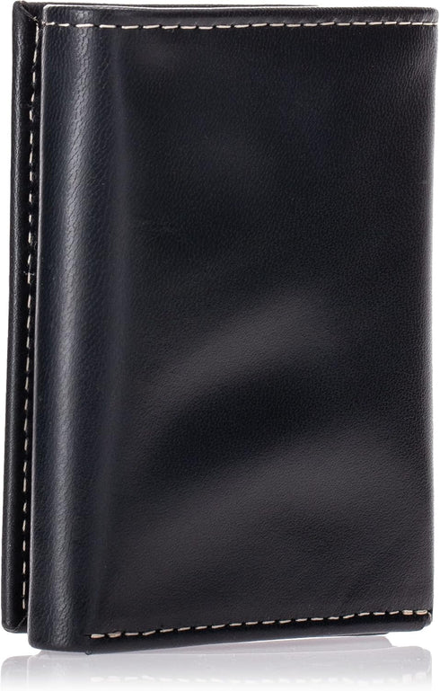 Timberland mens Leather Trifold Wallet With Id Window, Black (Cloudy), One Size...