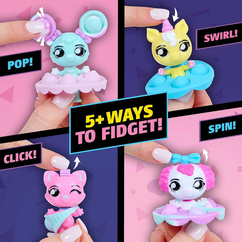 Fashion Fidgets Collectible Pet Fidget Dolls – Sensory Toy Pop It Dolls (2-Pack)...