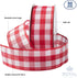 Royal Imports Buffalo Checkered Plaid Christmas Ribbon Wired, Red/White, 2.5" (#40) Gingham Design for Bow Making, Gift Wrapping, Wreaths, Holiday...