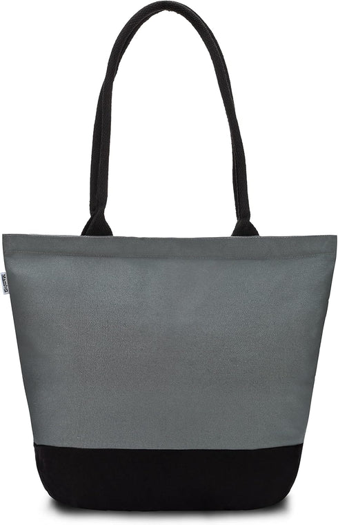 Cotton Canvas Tote Bag with handles, Reusable Cloth Shopping Grocery Bag, Large, Heavy Duty...