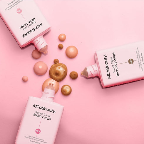 MCoBeauty Super Glow Blush Drops, Peach Pink, Luminous Flush for Radiant Cheeks, Vegan, Cruelty Free Cosmetics...