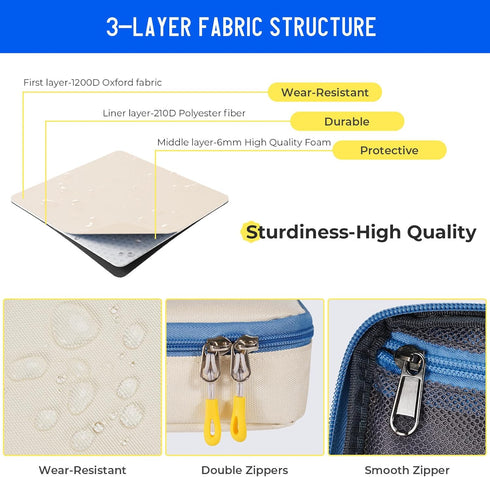 ECHSRT Big Pencil Case, Aesthetic Portable Zipper Pencil Bag with Hidden Pocket, Special Pencil Pouch for Men Women Adults, Stationery Organizer P...