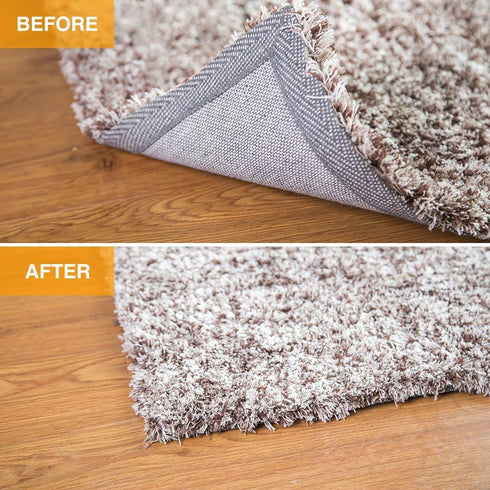 Home Techpro Rug Pads Grippers, 12 PCS Non Slip Washable Grippers for Rug, “Vacuum TECH” - New Materials to Anti Curling Rug Pad : Keep Your Rug i...