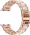 Moolia Metal Band Compatible with Apple Watch Band 38/40/41/42mm Women Rhinestones Resin Wristband Bling Diamond Bracelet for iWatch Series 10 9 8...