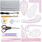 19 PCS Sewing Ruler Set, French Curve Ruler, Hip Curve Ruler,Sewing Templates, Tracing Wheel,Perfect for Designers, Pattern Maker and Tailors...