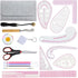 19 PCS Sewing Ruler Set, French Curve Ruler, Hip Curve Ruler,Sewing Templates, Tracing Wheel,Perfect for Designers, Pattern Maker and Tailors...