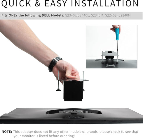 VIVO VESA Bracket Mount Adapter, Only Fits Dell Models S2340L, S2440L, S2340M, S2240L, S2240M, MOUNT-DL02...
