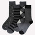 Mens Grey Dress Socks Size 10-13, Cotton Crew Calf Socks...