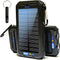 Solar Charger Power Bank 20000mAh, Portable Solar Pone Charger with Compass,Carabiner, Whistle,Flashlights,Solar Panel Charger,Camping Gear Access...