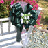 Hunter Green Pull Bows with Tulle Tails and Rosebuds - 8" Wide, Set of 6, Spring, Wedding Pew Bows, Aisle Decoration, Reception, Anniversary, Birt...