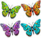4 PCS Metal Butterfly 9.6" Butterflies Outdoor Fence Yard Art Wall Decor Hanging Decorations for Garden Living Room Bedroom Patio Balcony Gift for...