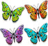 4 PCS Metal Butterfly 9.6" Butterflies Outdoor Fence Yard Art Wall Decor Hanging Decorations for Garden Living Room Bedroom Patio Balcony Gift for...