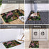 Embroidered Flamingo Tropical Palm Leaves Bath Rugs Mats Door Mat Outdoor Doormat Non Slip Absorbent Bathroom Floor Mat Carpet for Home Kitchen En...