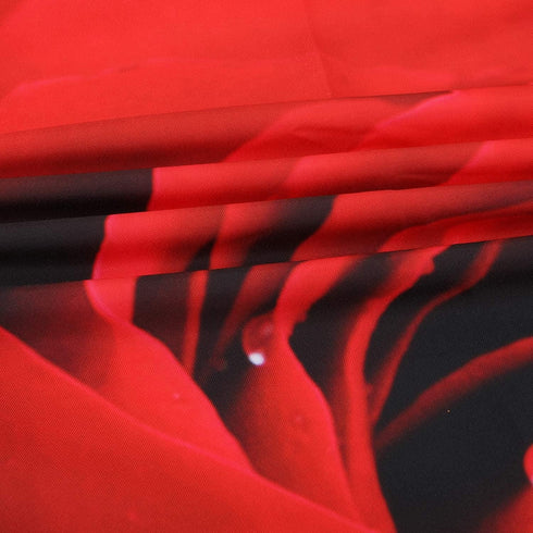 LIVILAN Red Shower Curtain for Bathroom Rose Shower Curtain Black and Red Shower Curtains Red Rose Shower Curtain with Hooks Black Floral Flower D...