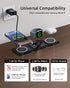 Foldable Wireless Charger, 3 in 1 Wireless Charging Station for iPhone 15/14/13/12/11 Pro Max/X/XS, Fast Magnetic Travel Wireless Charging Pad for...