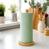 Wooden Paper Towel Holder Countertop - Solid Beechwood Paper Towel Dispenser Stand with Anti-Skid Base...