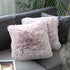 Uhomy 2 Packs Fluffy Accent Pillows Cover 20"x20", Soft Burgundy Ombre Faux Fur Throw Pillow Case, Modern Luxury Decorative Square Cushion Cover f...