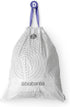 Brabantia PerfectFit Trash Bags (Size D/4.4-5.3 Gal) Thick Plastic Trash Can Liners with Drawstring Handles (40 Bags)...