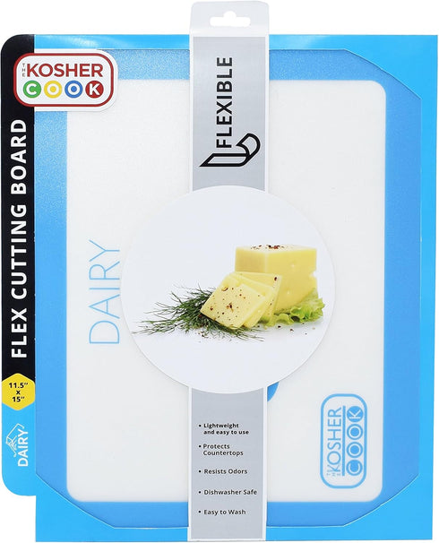 Dairy Blue Flexible Cutting Board and Counter Protector - Lightweight, Odor Resistant, Dishwasher Safe - Color Coded Kitchen Tools by The Kosher C...