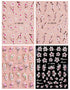 JMEOWIO 3D Embossed Flower Nail Art Stickers Decals Self-Adhesive Pegatinas Uñas 5D Spring Summer Floral Sakura Nail Supplies Nail Art Design Deco...