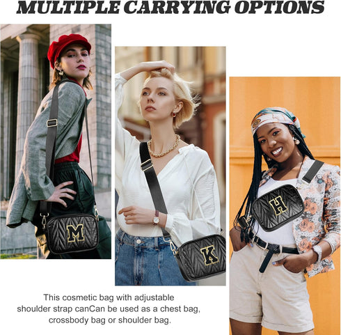 Small Crossbody Bags for Women Trendy, Initial Personalized Birthday Gifts for Teen Girls, Quilted Cross Body Purse...