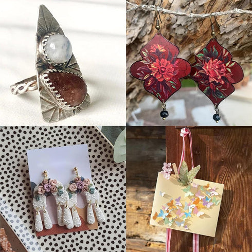 GORGECRAFT 2 Styles Cross Christian Symbol Stencil Jewelry Shape Template Reusable Christ Stencils Christmas Earrings Making Templates for Earring...