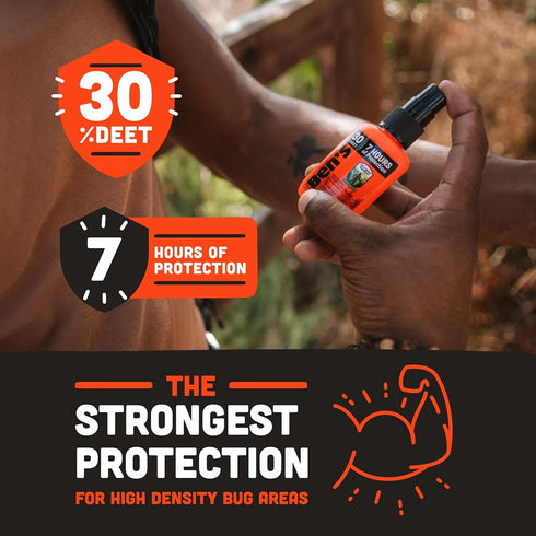 Ben's Tick & Insect Repellent - Travel Size Bug Spray with 30% DEET for Mosquitoes, Ticks & More - Up to 7 Hours of Protection - Fragrance-Free - ...
