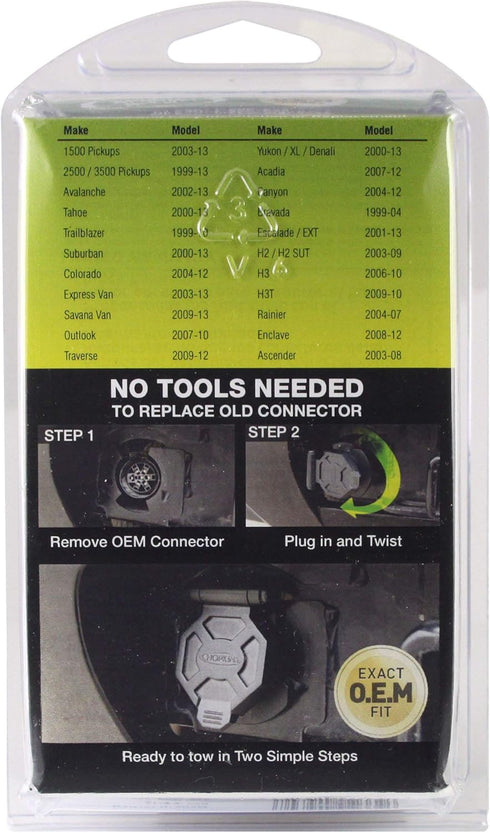 Hopkins Towing Solutions 40930 Endurance GM Twist Mount 7 Blade Connector...