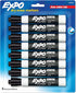 EXPO Low-Odor Dry Erase Markers, Chisel Tip, Black, 8-Count...
