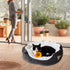 Round Dog Cat Beds Mattress Washable Pads Room, Soft Durable Plush Faux Fur Sleeping Pet Fleece Bed Mat for Small Doggy Kitten Puppy, with Anti-Sl...