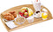 Greenco Bamboo Angular Sides Butler Serving Food Tray with Handles - Can Be Placed On Lap | Trays for Dining | Great for Eating On Couch, Living R...