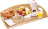 Greenco Bamboo Angular Sides Butler Serving Food Tray with Handles - Can Be Placed On Lap | Trays for Dining | Great for Eating On Couch, Living R...