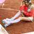 Unittype 6 Pair White Knee High Socks for Women Striped Socks Long Socks Tube Socks Roller Skate Socks for Girls Youth Gift...
