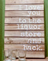 Mud Pie 4345120 Planked Wood Liquor Store & Back Wall Plaque...