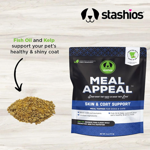 Meal Appeal: Skin & Coat Support Food Topper - Beef 4 Oz, Dogs & Cats, Slow Baked Powder, Enhance Food Flavor, Support Nutrition & Health...