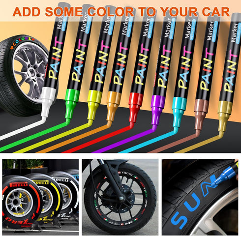 IVSUN Paint Pens Paint Markers,20 Colors Oil-Based Waterproof Paint Marker Pen Set, Never Fade Quick Dry and Permanent, Works on Rocks Painting, W...