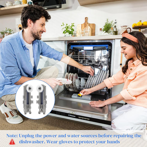 2PC WP8561996 8561996 Dishwasher Upper Rack Wheel Adjuster Compatible for Whirlpool Maytag, KitchenAid, Magic Chef Dishwashers Top Rack Parts W108...