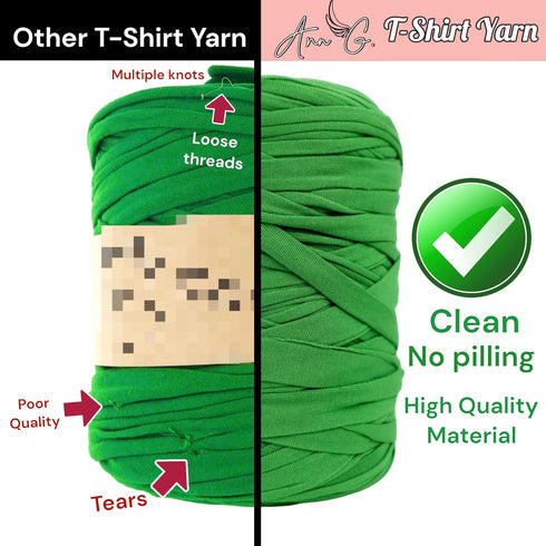 Ann G Premium T-Shirt Yarn, Super Soft Polyester, 300+ Feet, Durable, Non-Pilling, Consistent Color, Elastic (Orange)...