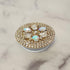 Jewerly Phone Grip Holder & Phone Stand for Phones and Tablets : Gold Plated Small Round Sunflower AB Color Cubic Grip...