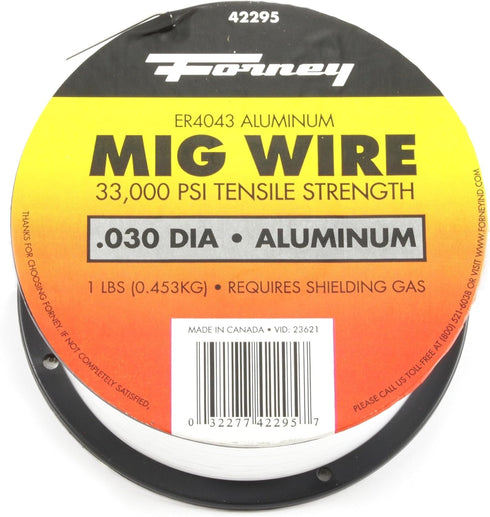 Forney 42295 Mig Wire, Aluminum Alloy ER4043, 030-Diameter, 1-Pound Spool...