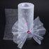 Glitter Tulle Roll Sparkling Tulle Ribbon Fabric Spool for Wedding Decoration Gift Wrapping, 6 Inch by 25 Yards (Silver)...