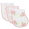 Ziggy Baby Muslin Burp Cloths, Burpy Bib Set (3 Pack) Pink Peony, Heart and Buffalo Plaid...
