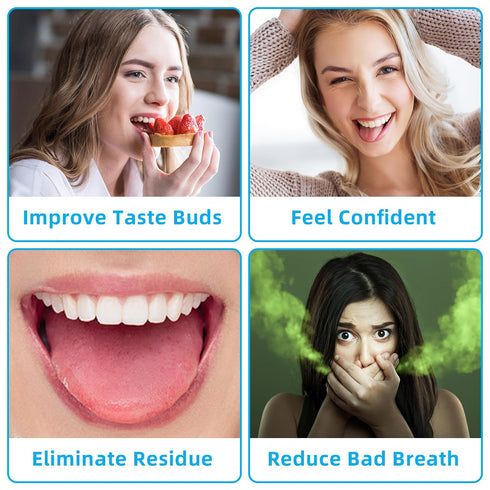 2-Piece Tongue Scraper for Adults, Metal Tongue Scrapers for Oral Care, Professional Tongue Cleaner for Tongue Care, Reduce Bad Breath and Fresh B...