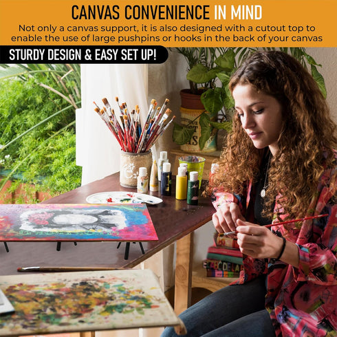 SplashNColor 4 Pack Canvas Stand - For Acrylic Pouring Masters Ready To Pour Acrylic Paint, Riser Up To Medium Canvas For Painting, Pour Painting ...