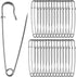 30 Pack Large Safety Pins, 2.75" Heavy Duty Blanket Pins for All Kinds of Handicrafts, Clothing, Blankets and Other Materials as Well as DIY Craft...