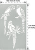 Aleks Melnyk No.472 Metal Stencil, Bird on Tree Branch, Parrots, Wild Animal, Small Stencil, 1 PC, Template for Wood Burning, Engraving, Crafting,...