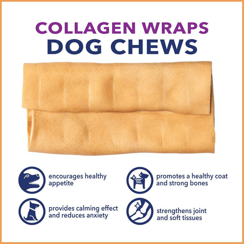 Pet Factory CareChewz Collagen 6-7" Large Wraps Dog Chew Treats - Chicken Flavor, 2 Count/1 Pack...