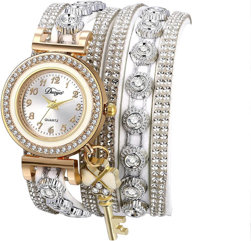Avaner Women's Bohemia Bracelet Watch, Multilayer Leather Wrap Watch, Bling Rhinestone Quartz Dress Watch for Women...