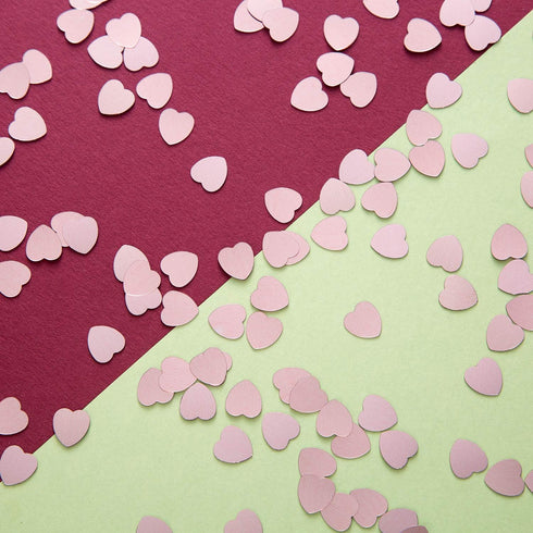 Rose Gold Heart-Shaped Small Metallic Foil Confetti for Table Wedding Birthday Party Decoration,Diameter 10mm(Rose Gold)...